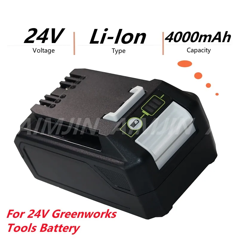

For Greenworks 24V 4.0AH Lithium Ion Battery (For Greenworks 12core Battery) The original product is 100% brand new