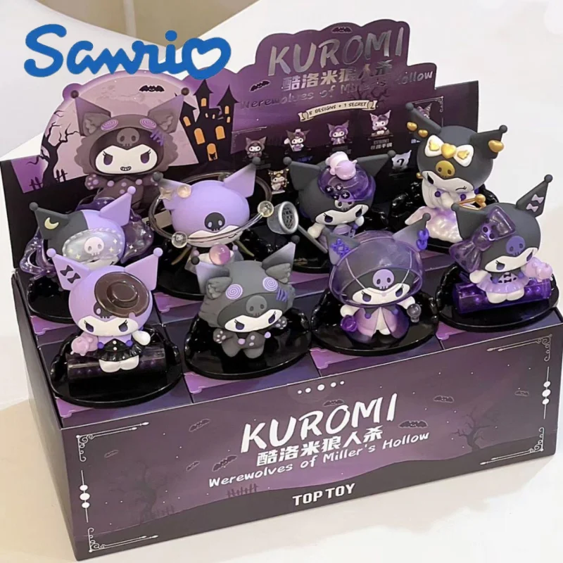 2024 Hot Sanrio Anime Kuromi Dark Series Lupo Mannaro Kill Blind Box Model Toys Mini Figure Doll Trend Toy Regali Di Compleanno Per Bambini