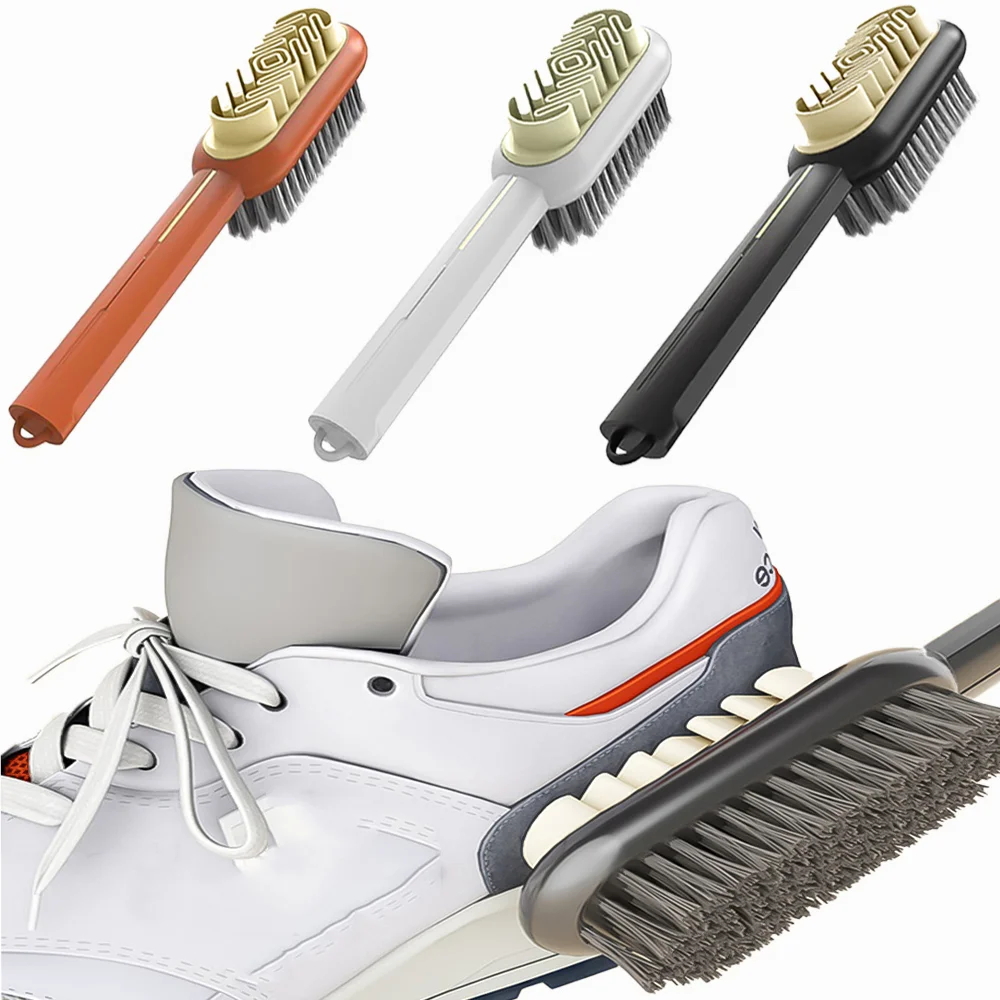 Multifunctional Shoe Cleaning Brushes Soft Bristle Long Handle Brush Clothes Brush Deep Cleaning for Daily Use Household Laundry