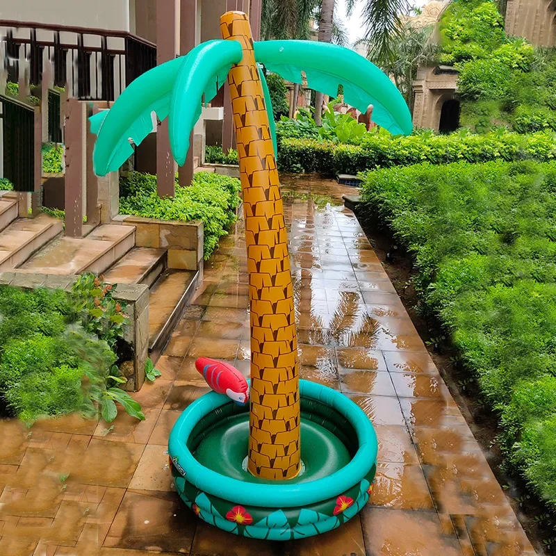 New 180cm Inflatable Coconut Tree Bar Props Hawaiian Series Palm Tree Ice Beverage Buffet Beach Party Inflatable Toy 3