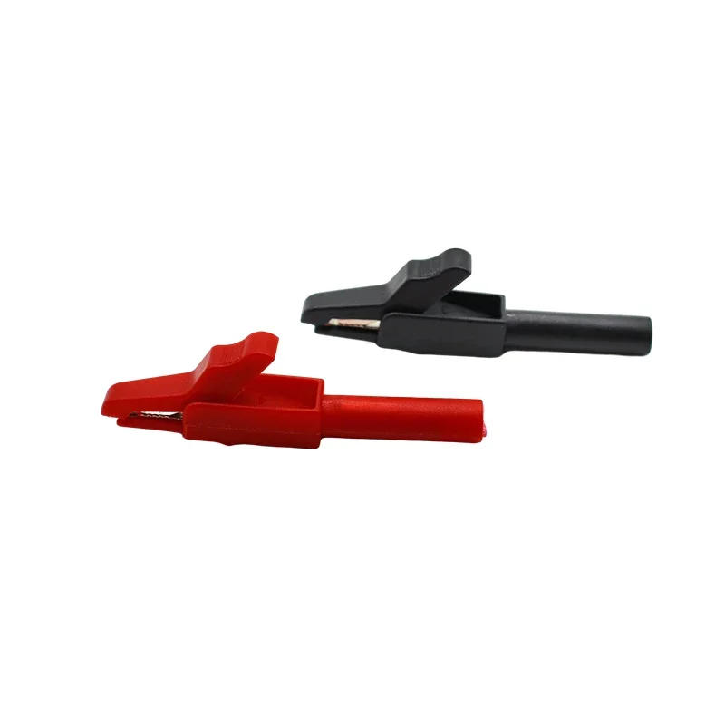 2 Pcs Alligator Clip，compatible with 4mm banana plug, durable fixture for electrical testing and experimental accessories