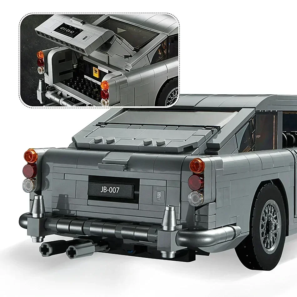In Stock 007 Car Series 1295PCS 10262 Building Blocks DB Children Model Gifts Toys Astones Classic Car