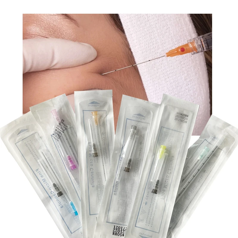 Micro Cannula 18G 20G 22G 25G 27G Disposable Sterile Blunt Cannula Blunt Tip Needles for Filler Medical Single Package disposable syringe needle