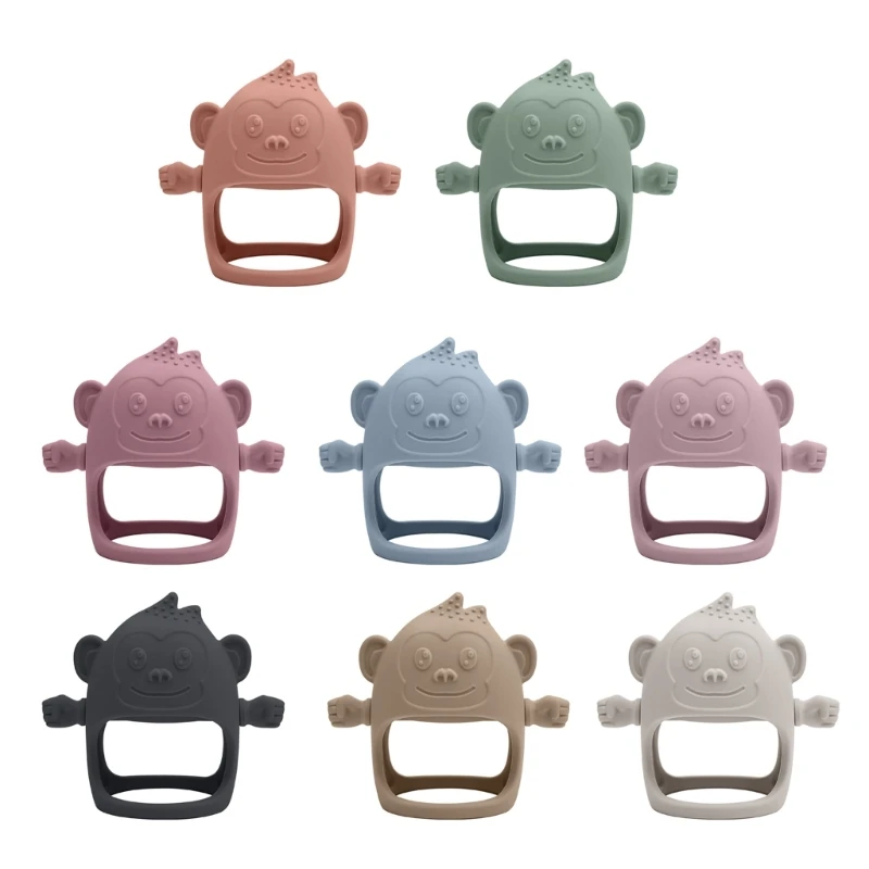 

Food Grade Baby Silicone Teether Cartoon Gloves Kids Teething Toys Newborn Handhold Molar Teether Gum Pain Relief Teether