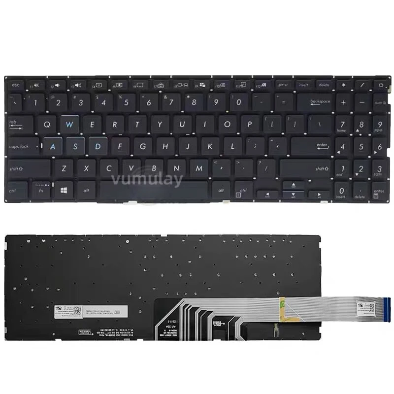 Клавиатура с американской подсветкой для ASUS Mars15 VX60GT VX60G X571 X571G X571GT/GD X571U X571F K571 K571GT F571 F571G F571GT A571 A571GT A571GD A571L A571LH A571LI