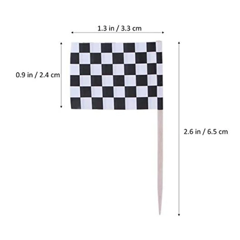 2pcs 8x11 Inch Checkered Flags, Black And White Checkered...