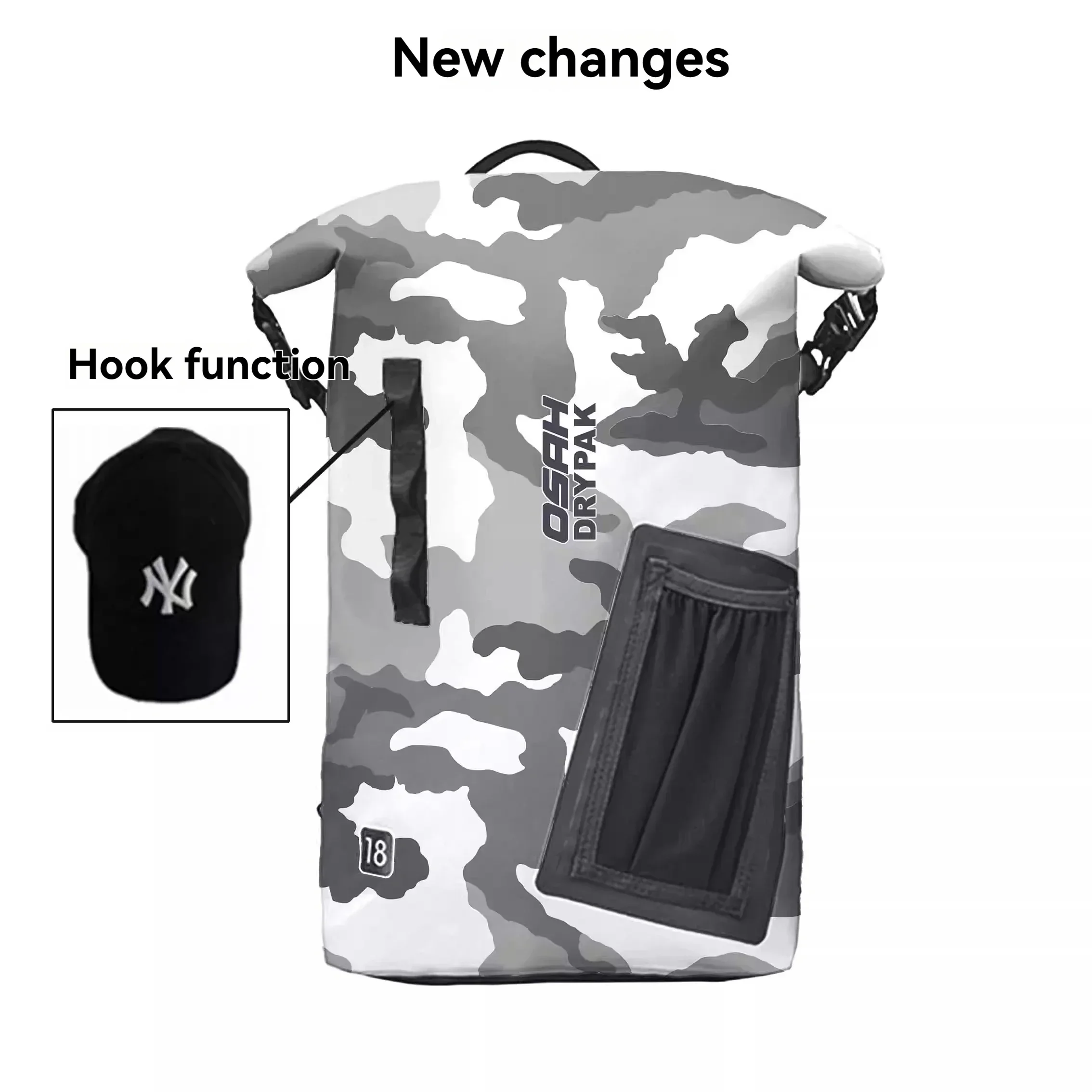 OSAH DRYPAK Outdoor Waterproof Water Rafting Bag for Men Hiking Hiking Backpack for Women Diving Surf Rafting Bag 2