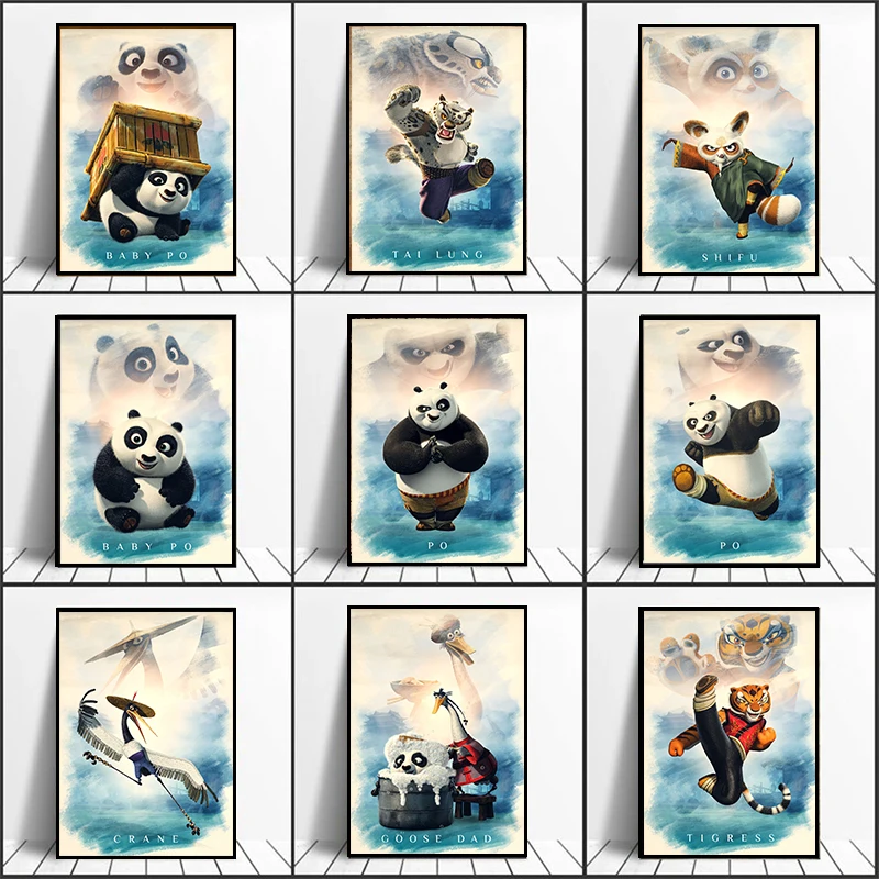 Quadro Kung Fu Panda Cartoon Anime Desenho Animado