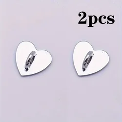 Set of 2 Metal Heart - Shaped Phone Charm Holders and Finger Ring Stands (3)