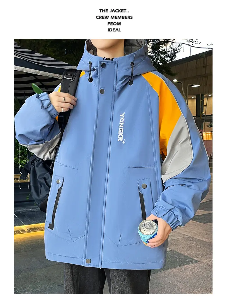 Mode Mit Kapuze Fleece Liner Jacken Herbst Winter Jugend Streetwear Plüsch Warme Mäntel Outdoor Lose Winddicht Verdicken Top Parkas – Detail 20