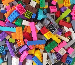 Assorted Building Blocks Bulk Pack - Creative Brick Set - 250g-bag (Standard Color)
