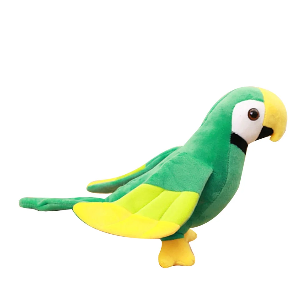1PC Simulation Green Toys Adorable Plush Toy Lifelike Bird Toy Party Decorative Prop for Kids Girls bowling keychain match keepsakes decorative keychains party decorations adorable shape pendants