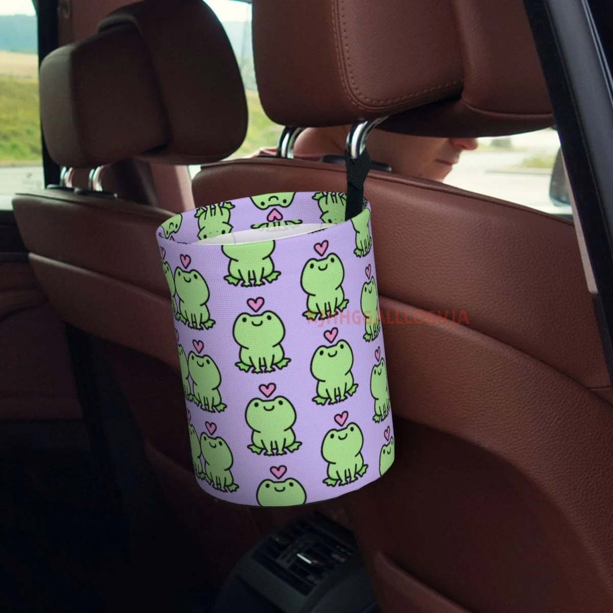 Cute Frog Car Trash Can, Dust Bin, Trash Bin For Kitchen Camping, Interior Car Accessories For Women,Car Garbage