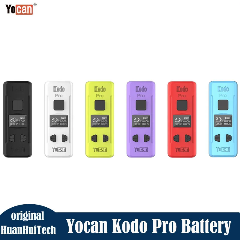 

Original Yocan Kodo Pro Box Mod Vape Battery 400mAh Mini Size New OLED Display Adjustable Voltage For Electronic Cigarette