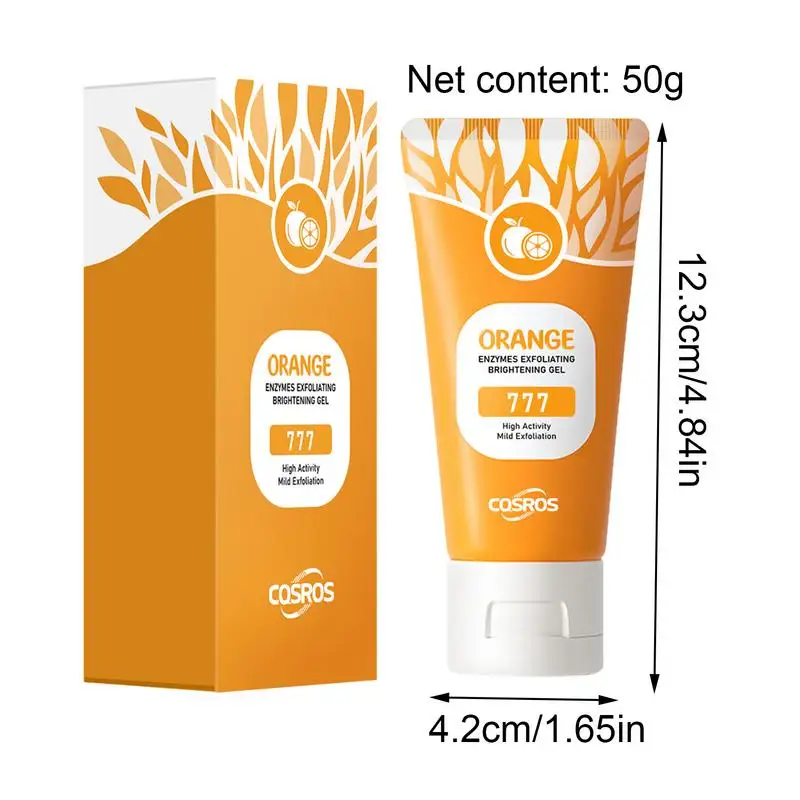 Body Scrub Gel 50g Gentle Orange Facial Scrub Body Cleansing Gel Face Deep Cleansing Products Lightweight Dead Skin Remover
