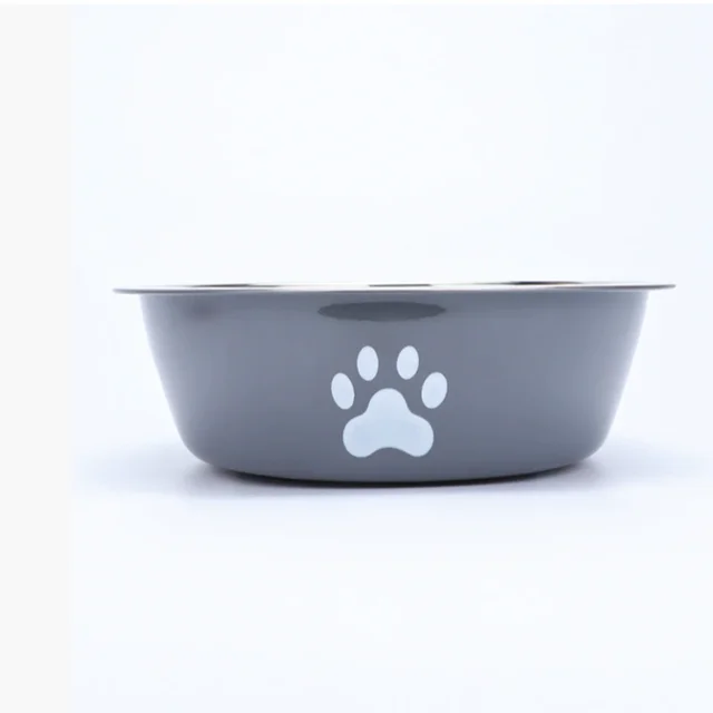 Large capacity stainless steel dog bowl anti-slip anti-rust dog water bowl pet feeder double-layer cat bowl suitable for puppies 6