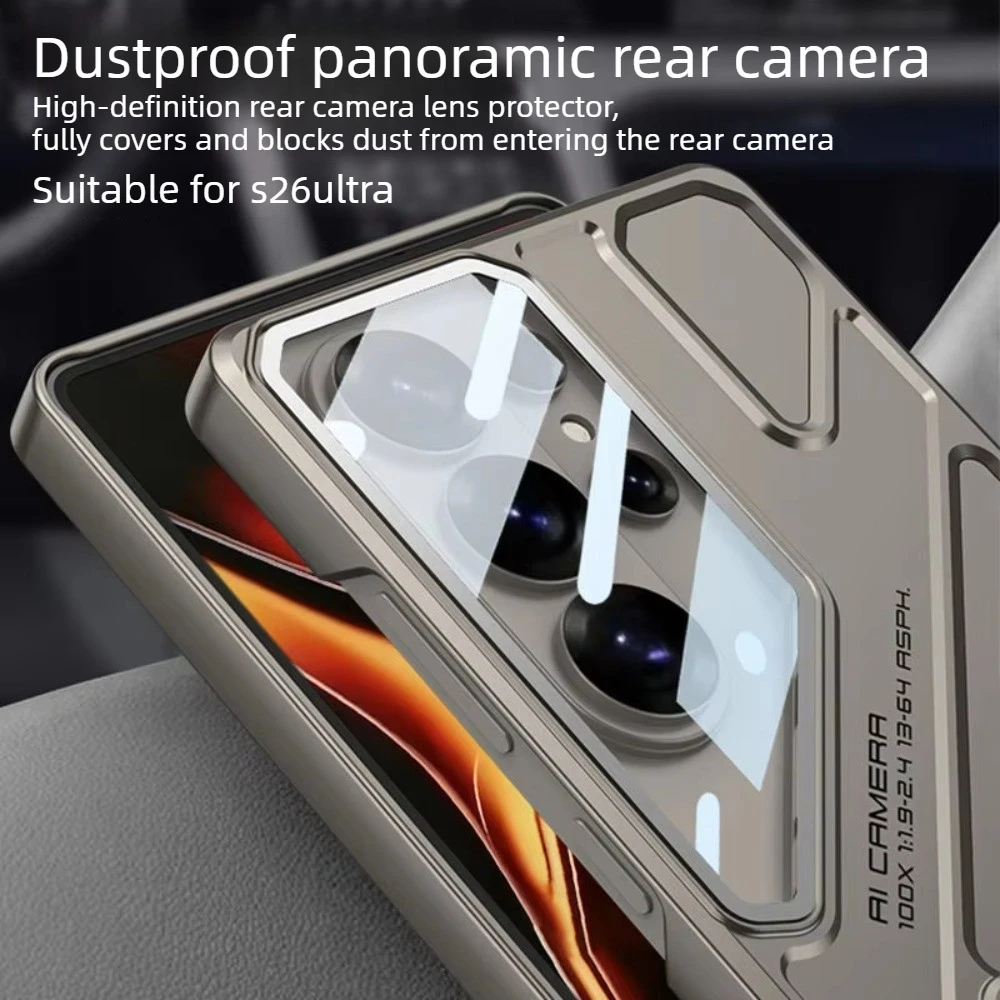 Premium Shockproof Geometric Case with Foldable Kickstand & Camera Lens Protection