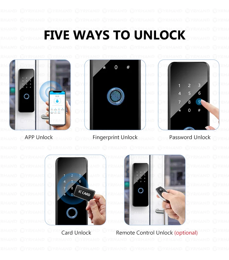 Ttlock App fechadura eletronico digital Waterproof Double Sided Fingerprint Inte