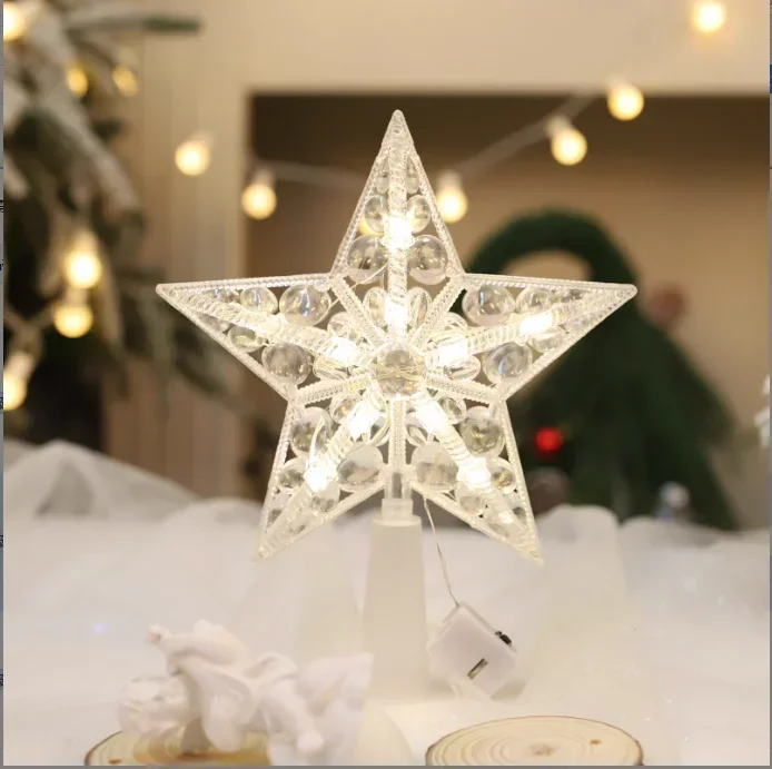 15cm LED Christmas Star Decoration with Warm White Lights