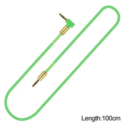 Premium 3.5mm Male - to - Male Audio Aux Cable for Headphones and Speakers (Green 100cm)