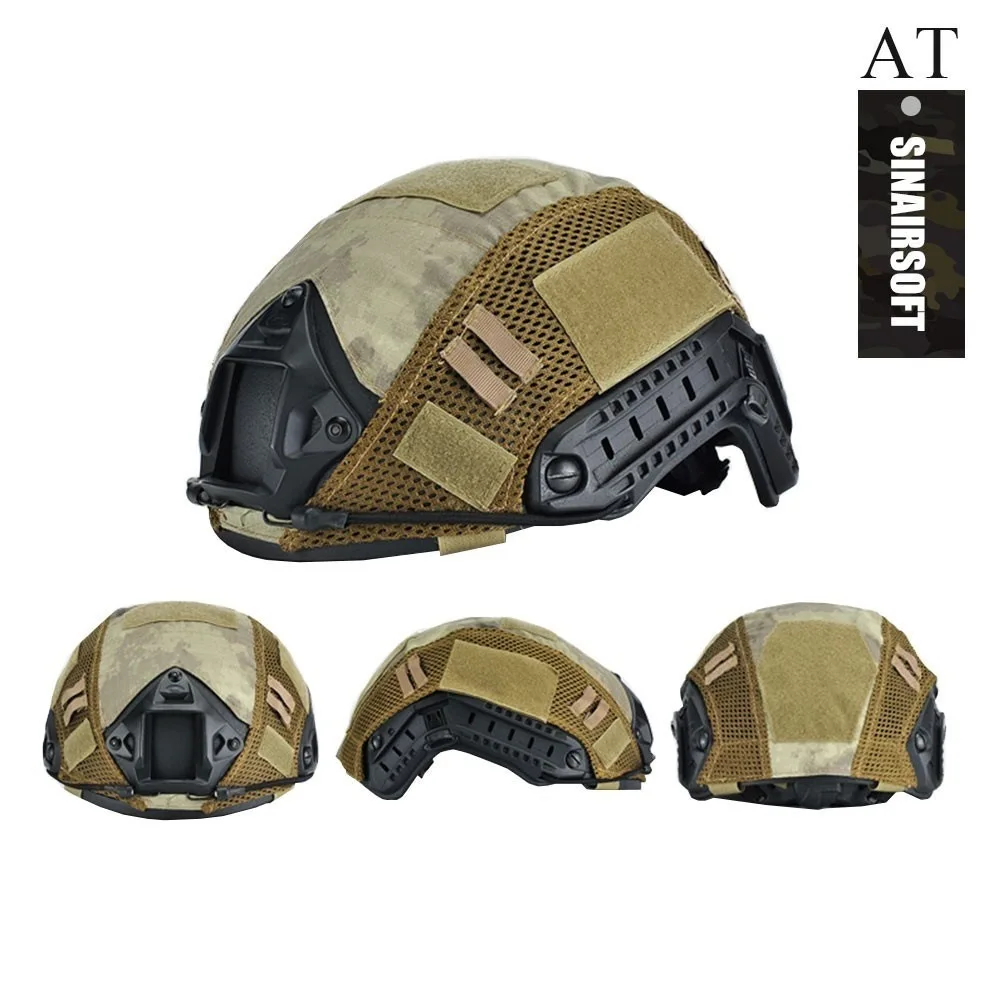 

SOETAC Tactical Helmet Cover Protective Paintball Wargame Airsoft FAST Helmet with Protective Goggle Lightweight