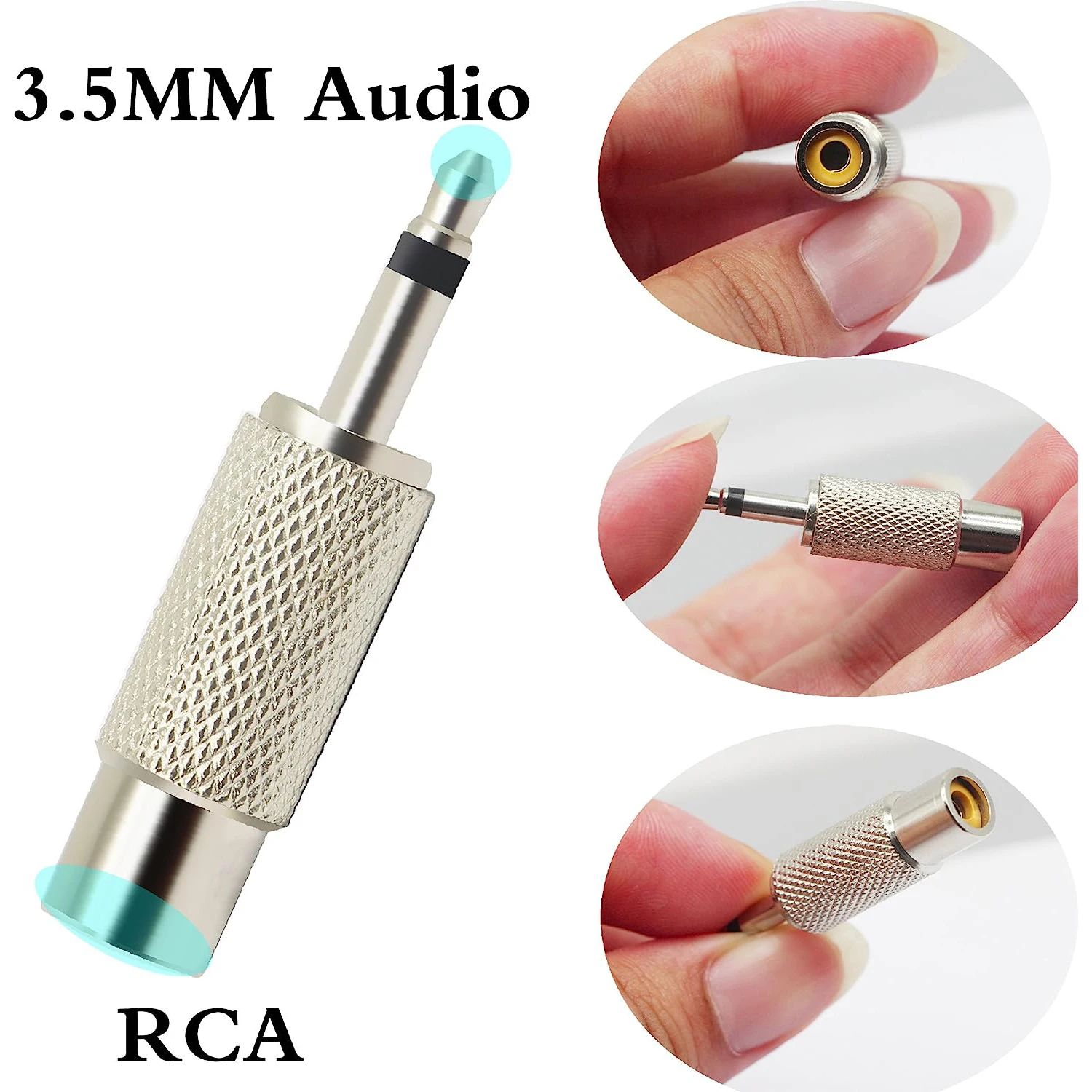 RCA-3.5MM  TS , 3.5mm 1/8 ġ  ÷ -RCA    Ŀ, 2 , 2 