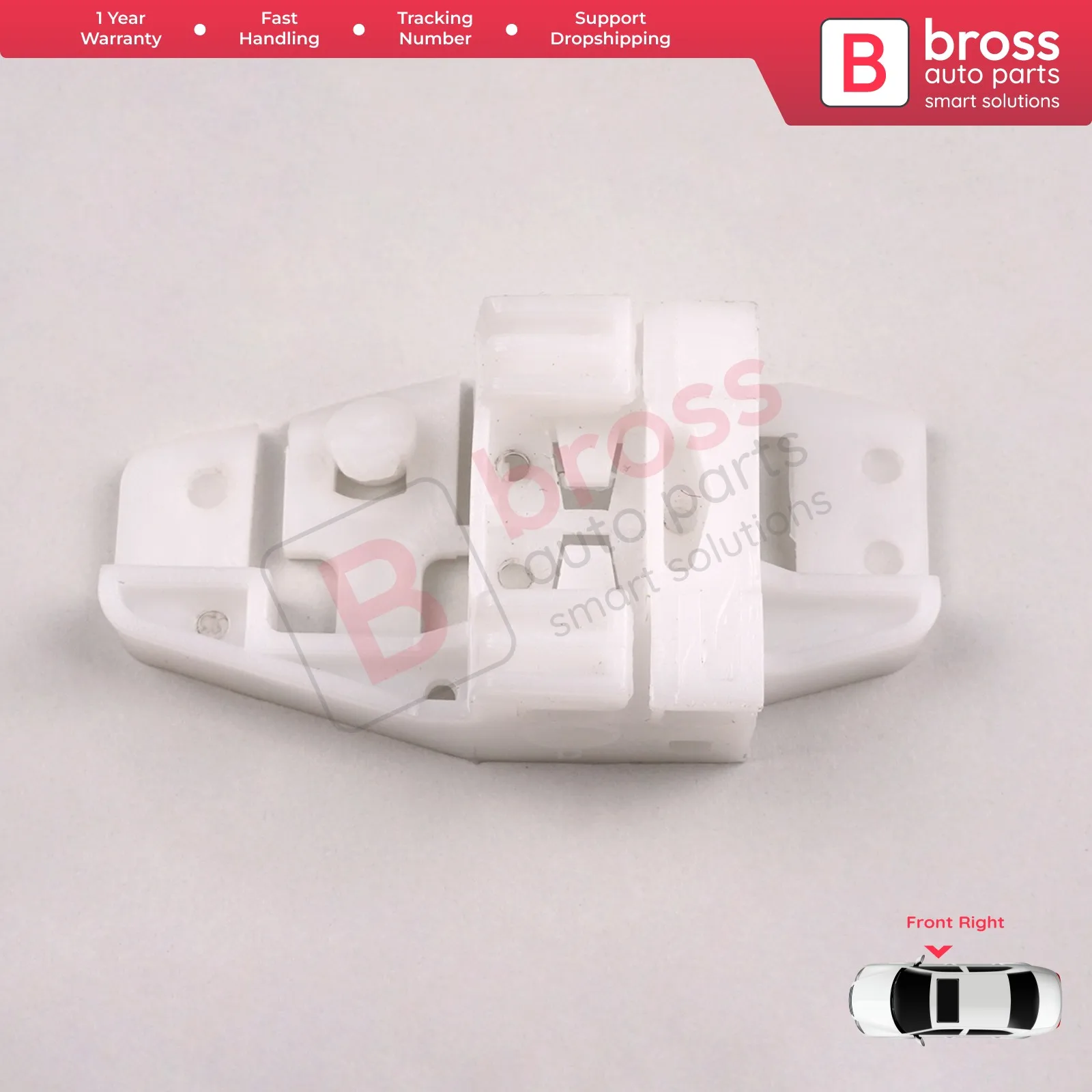 

Bross Auto Parts BWR151 Electrical Power Window Regulator Clip Front Right for Citroen C3 Renault Scenic Modus Made in Turkey