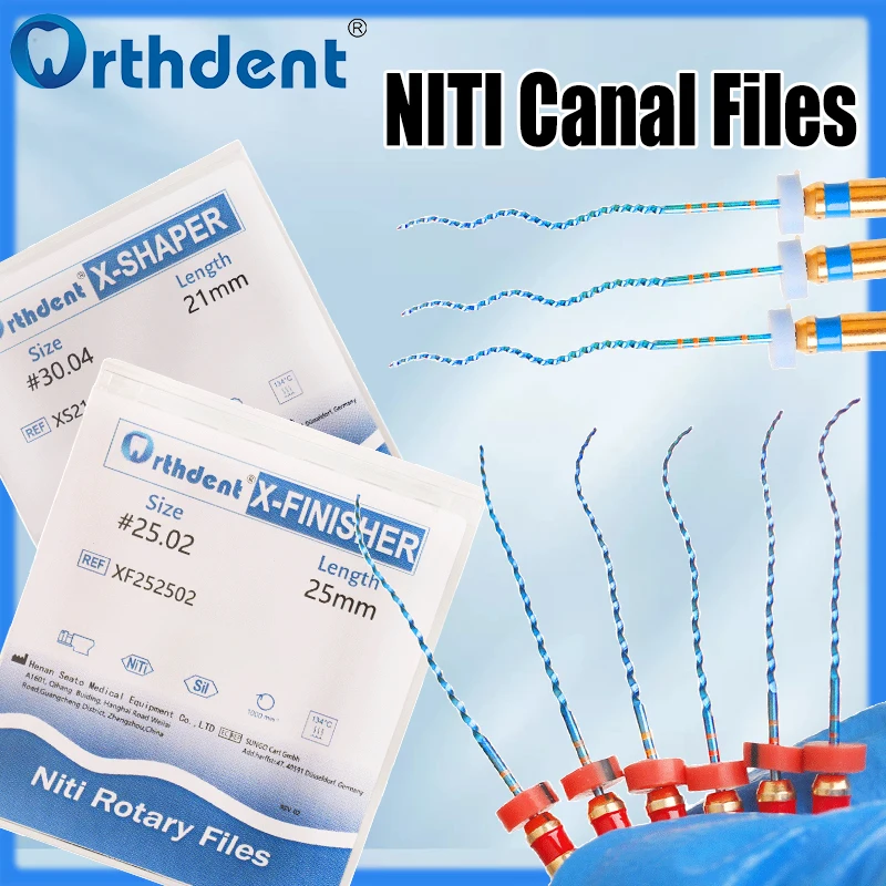 Lime Endodontiche Rotanti AZDENT - Coniche/NiTi - 21mm / 25mm - Uso Dentale