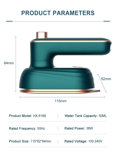 Ferro Da Stiro Da Viaggio Pieghevole - Mini Stireria Portatile A Vapore, Riscaldamento In 30s - Foto 6