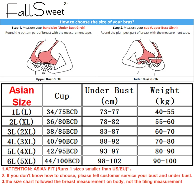 FallSweet 3PCS Lace Push Up Bras for Women Sexy Wireless Bra Ice Silk Deep V Bralette Tops Female Lingerie Mom's Underwear L-5XL 6
