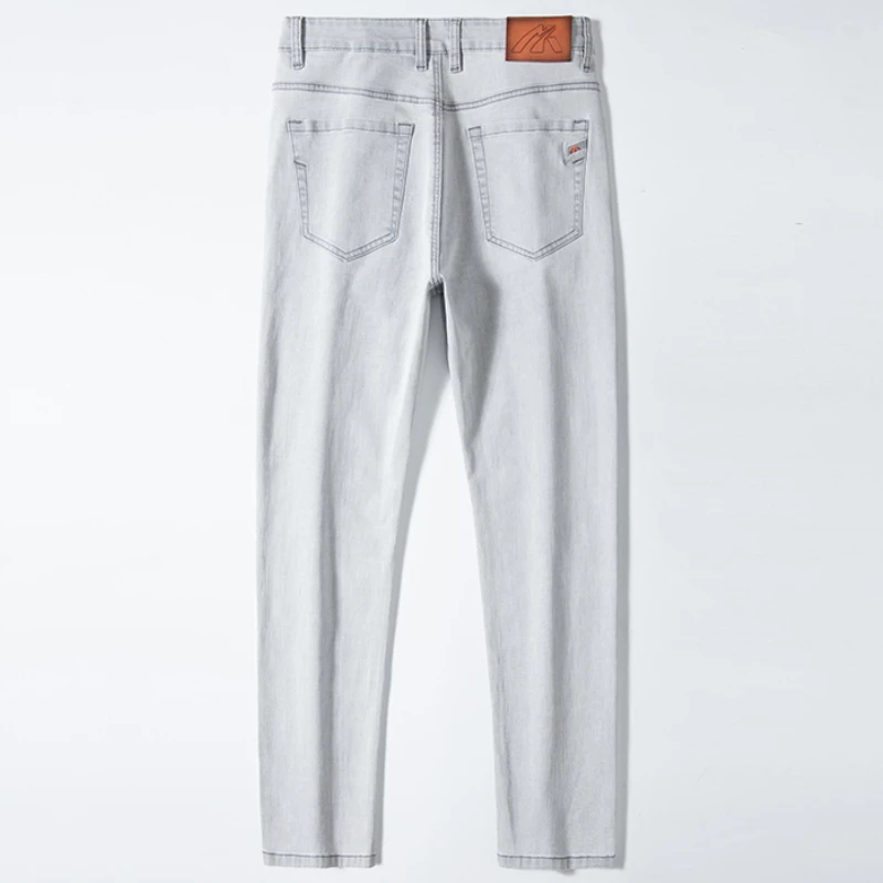 2023 y2k streetwear Spring Summer  Youthful Vitality Men's Fit Straight Thin Denim Jeans Lightweight Cotton Stretch Trousers 3