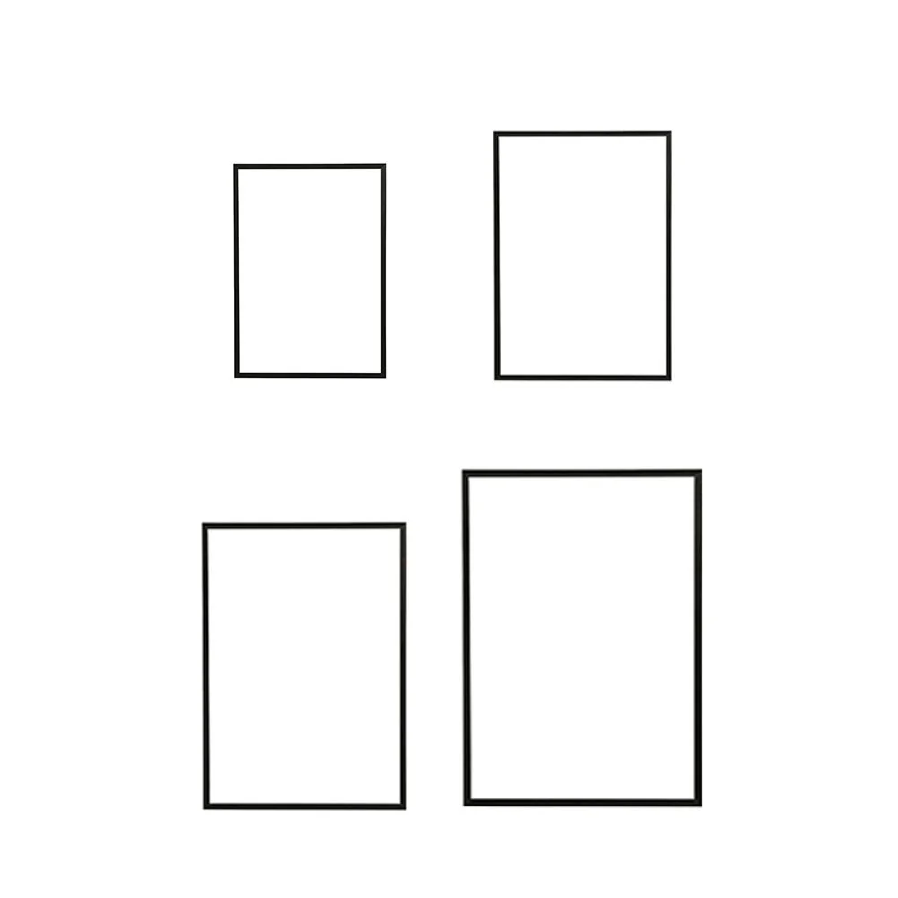 알루미늄 합금 프레임으로 제작된 12x16인치 사진용 정밀 절단 얇은 테두리 금속 액자 (벽걸이용)