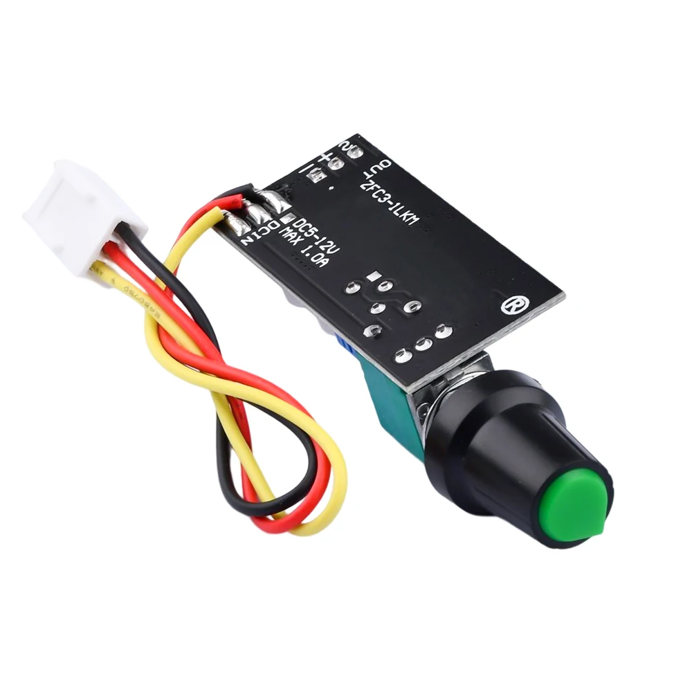 3Pin DC5-12V 1A Speed Motor Controller Knob Switch Fan Speed Regulation Noise Reduction Power Supply Accessories