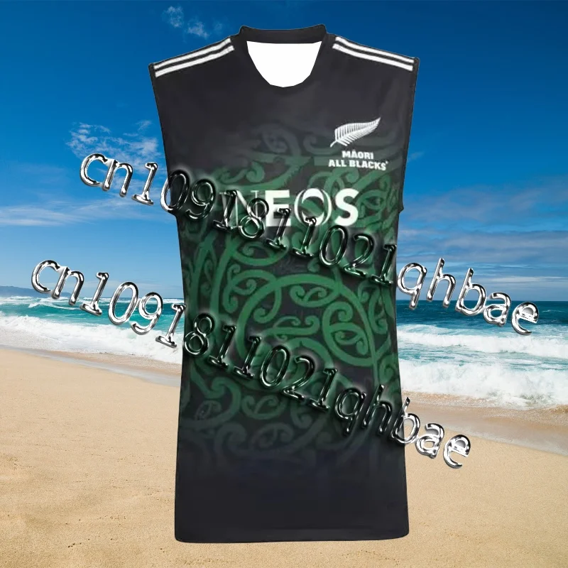 Men's Quick-Drying Tank Top Maori Home T-Shirt Training Wear Short Sleeve New Zealand Tank Top Rugby Shirt Maori Rugby Jersey