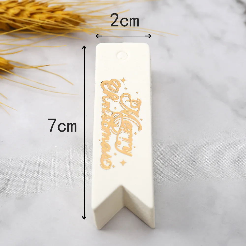 Festive Gold Bronzing Gift Tags for Holiday Packaging – Set of 50