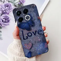 Black Silicone Luxury Cartoon Phone Case - Fashionable and Fun Design for Note 40 5G X6852 (924)