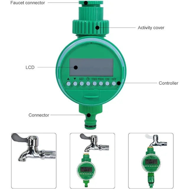 LCD Display Electronic Garden Watering Timer Automatic Irrigation Controller Intelligence Valve Watering Control Device 4