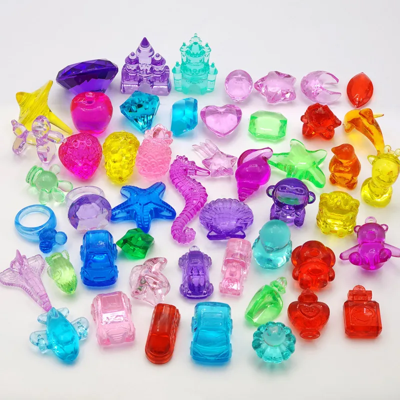 

100PCS Plastic Gems Ice Grains Colorful Stones Children Jewels Acrylic Jewels Ice Counter Crystal Diamonds Toy