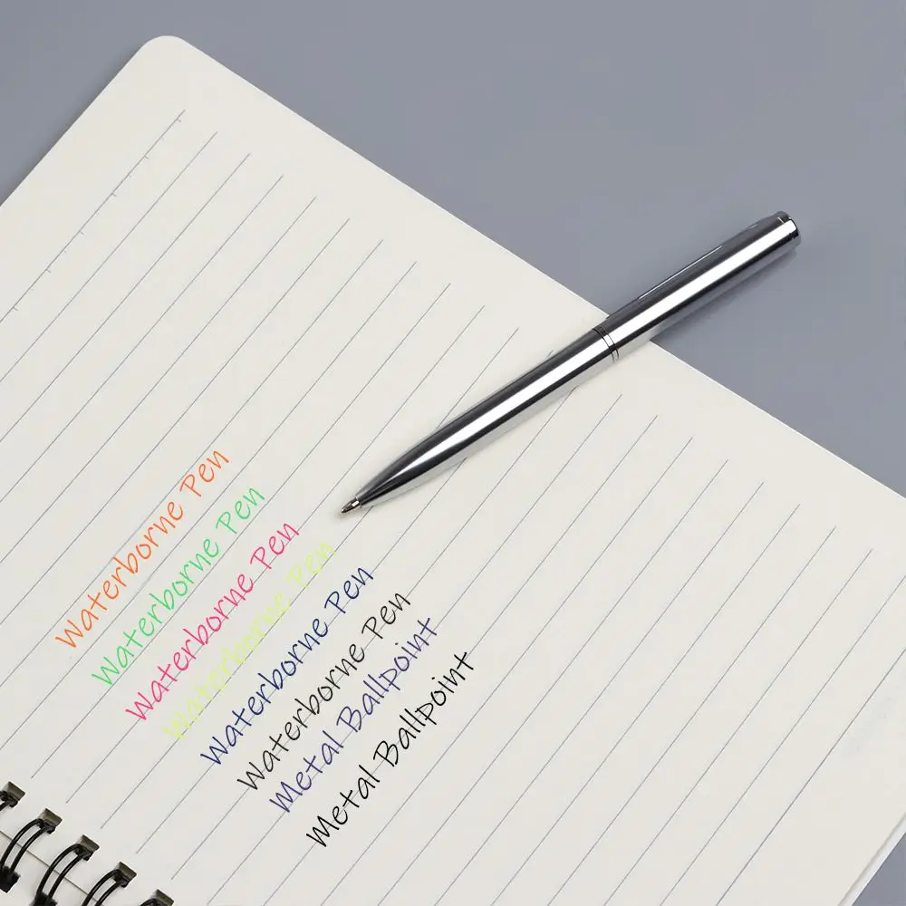 1 PC Mini Tragbare Wasserbasis Metall Kugelschreiber Mehrere Farbe Minen Unterschrift Stift Werbung Stift Büro Schule Liefert – Detail 7