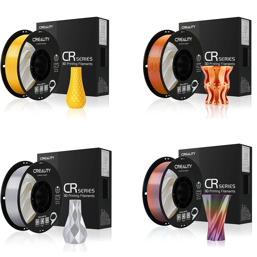 Creality 실크 PLA 필라멘트, FDM 및 FFF 3D 프린터용, 엉킴 방지, 강한 본딩 오버행 성능, 1.75mm