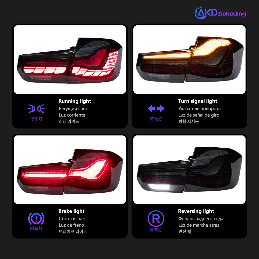 BMW f30用LEDテールライト,変更されたカーアクセサリー,ブレーキ,f80