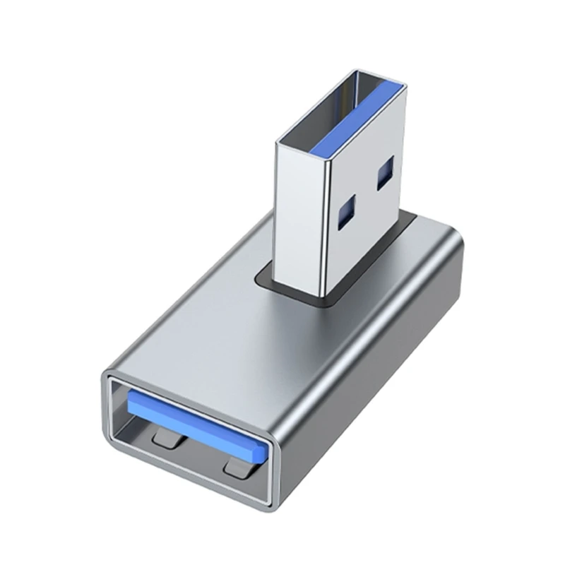 

USB 3,0 штекер-мама, 90 градусов, прямоугольный удлинитель, USB-разъем, направленный вверх, синхронизация данных для ноутбука,