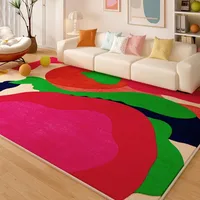 Colorful Children's Bedroom Decorative Carpet Dopamine Minimalist Living Room Large Area Rug Creative Geometric Graffiti Rug 양탄자 2