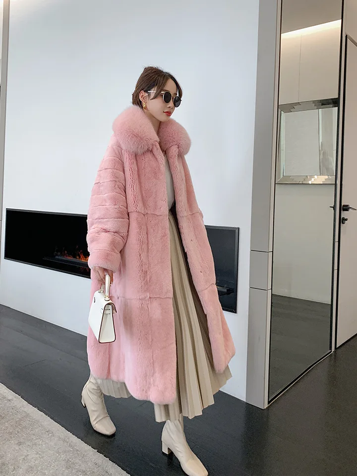 Luxury 2025 New Real Featured Real Whole Fox Fur Turn-down