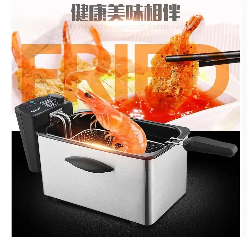 New Fry Pan Household Small Electric Deep Fryer Electric Fryer Commercial Fritters French Fries Machine