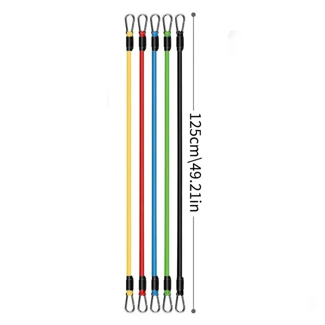 11pcs TPE Resistance Band Set Fitness Band Pull Rope Elastic Training Band With Door Anchor Handles Carry Bag Legs Ankle Straps 6