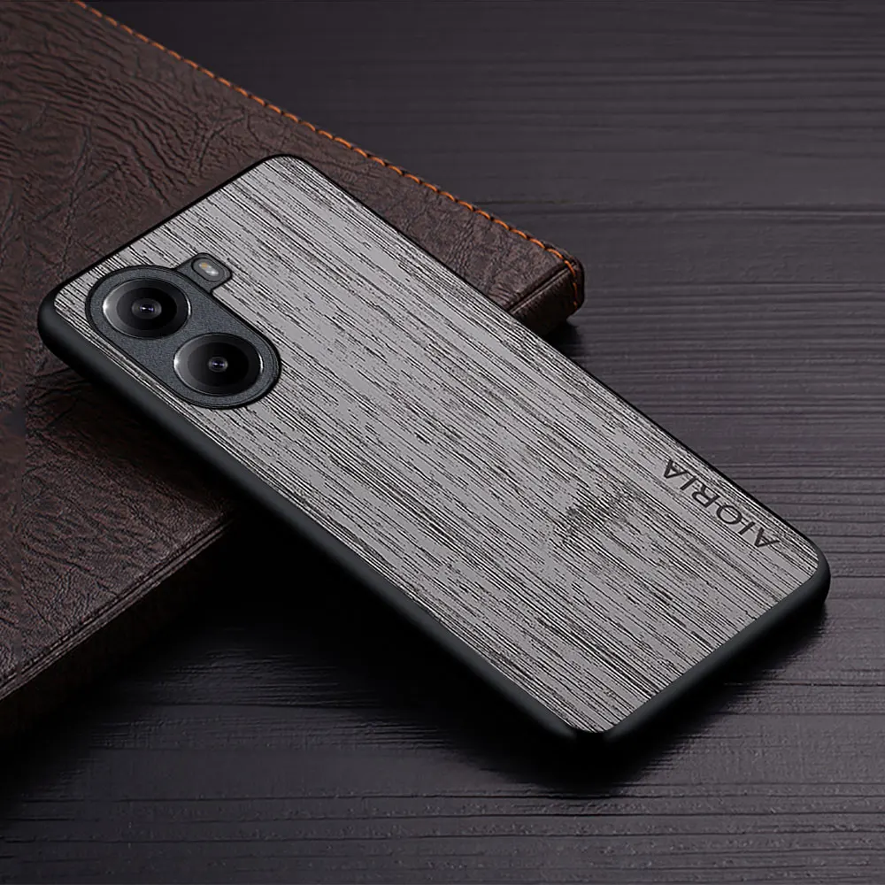Luxury Bamboo Wood Pattern Leather Phone Case Cover