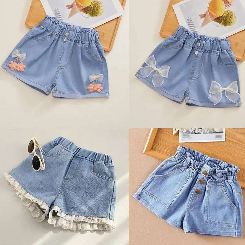 Kids Summer Denim Shorts Pants For Girls Infant Bottoms