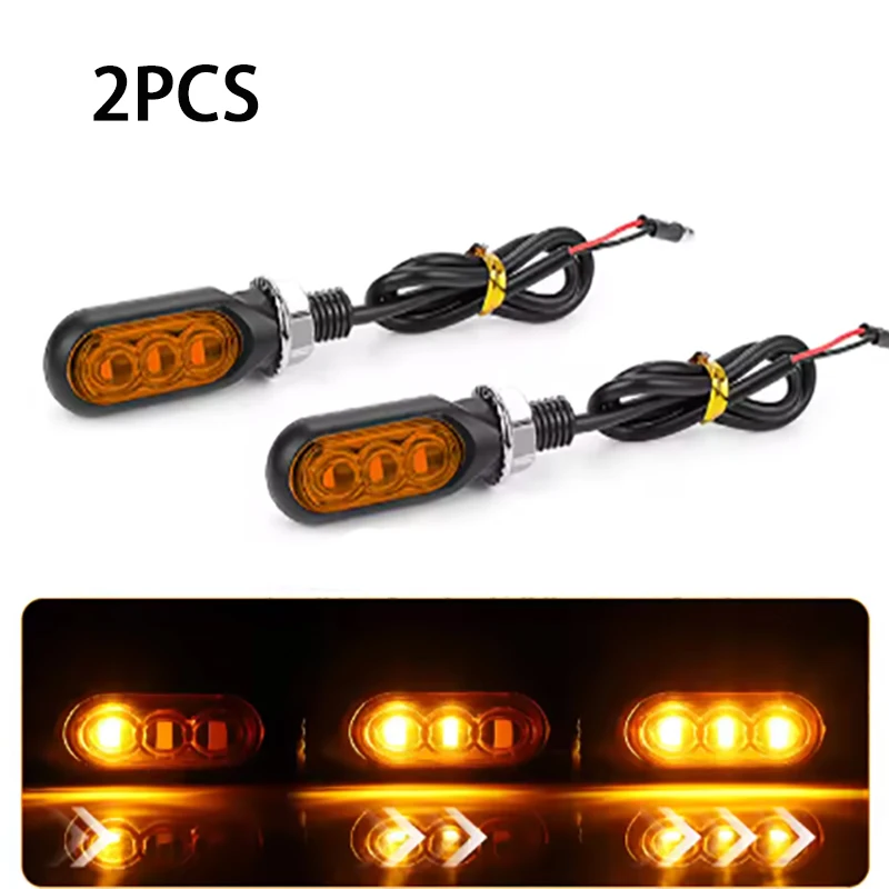 ตัวเลือกสินค้า ไฟเลี้ยวจักรยานยนต์ 3 ดวง สีเหลืองอำพัน 12V