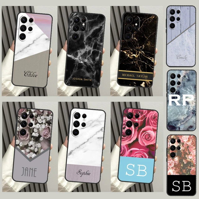 Personalised Marble Phone Case Cover For Samsung Galaxy S23 S22 S21 Plus  Note 20